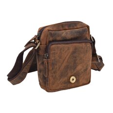 Pánské kožené crossbody tmavěhnědý hunter embos divočák 250591