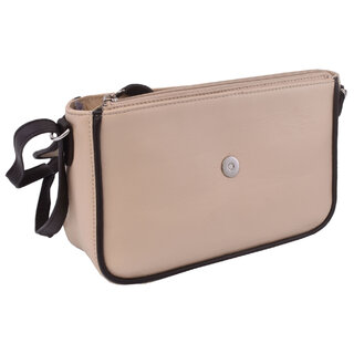 Dámská kožená crossbody kabelka béžová 250117