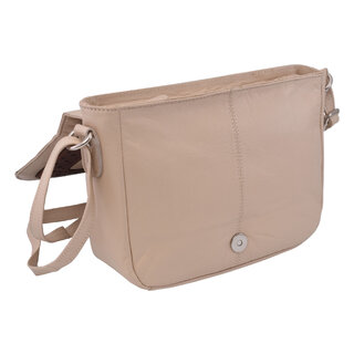 Dámská kožená crossbody kabelka béžová 250119