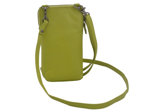 Dámská kožená crossbody kabelka zelená 2511539