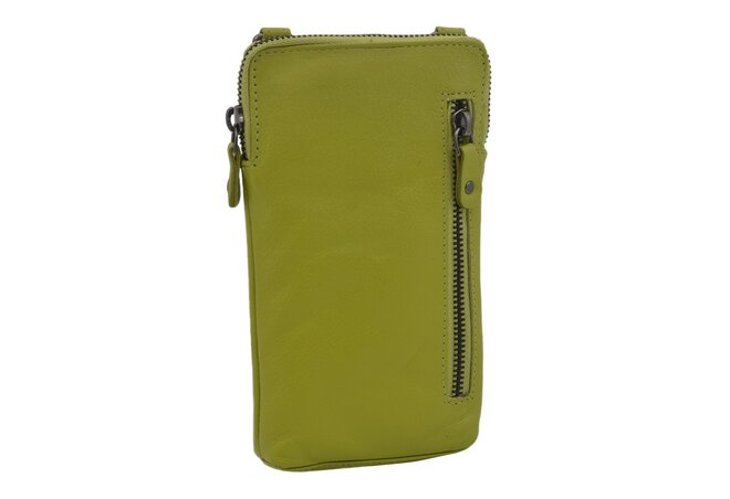 Dámská kožená crossbody kabelka zelená 2511539