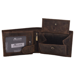 Malá kožená peněženka MERCUCIO tmavý tan 2911947