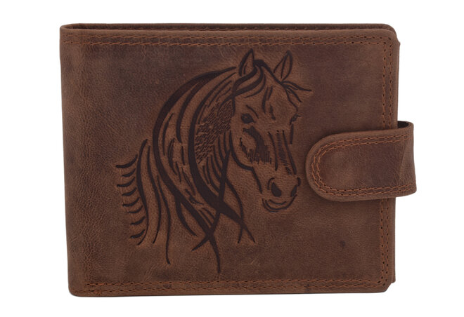 Pánská peněženka MERCUCIO svetlohnedá embos kůň 2911906