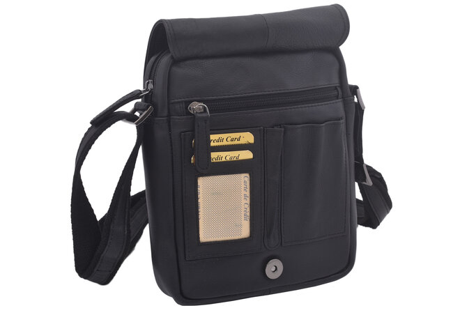 Pánské kožené crossbody černá nappa 250589