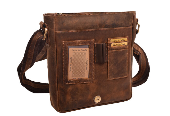 Pánské kožené crossbody tmavěhnědý hunter 250836