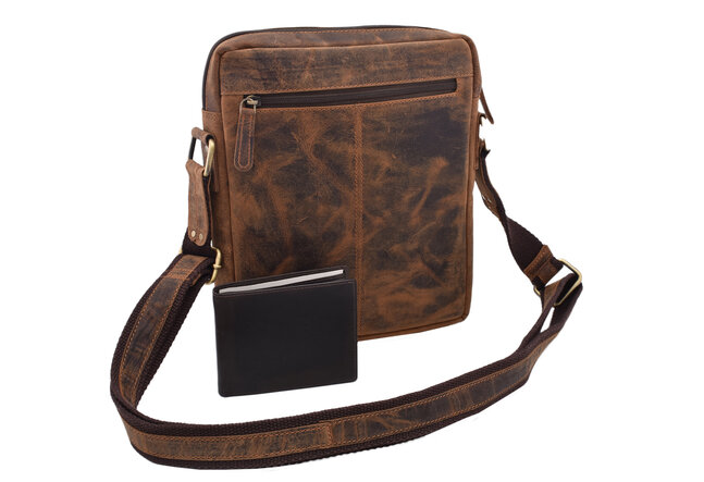 Pánské kožené crossbody tmavěhnědý hunter 250839