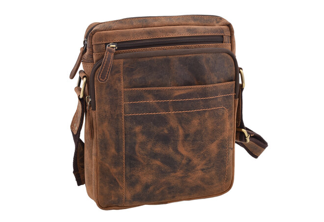 Pánské kožené crossbody tmavěhnědý hunter 250839