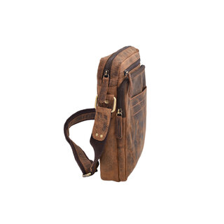 Pánské kožené crossbody tmavěhnědý hunter 250839