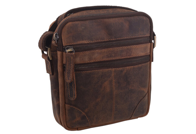 Pánské kožené crossbody tmavěhnědý hunter 250849