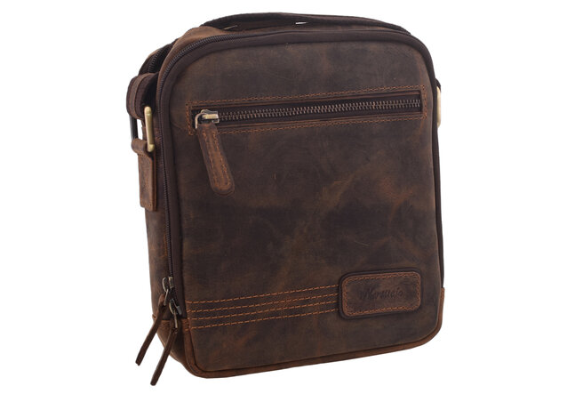 Pánské kožené crossbody tmavěhnědý hunter 250854