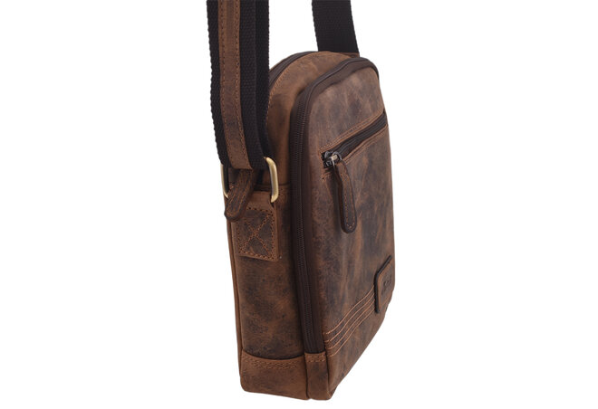 Pánské kožené crossbody tmavěhnědý hunter 250854