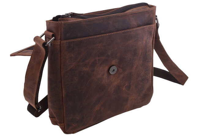 Pánské kožené crossbody tmavěhnědý hunter 250910