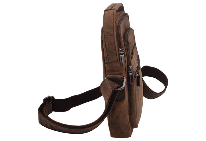 Pánské kožené crossbody tmavěhnědý hunter 250913