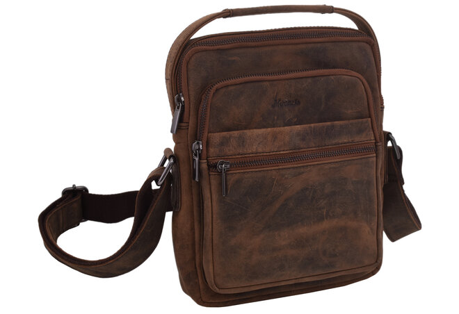 Pánské kožené crossbody tmavěhnědý hunter 250913