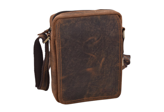 Pánské kožené crossbody tmavěhnědý hunter V 250586