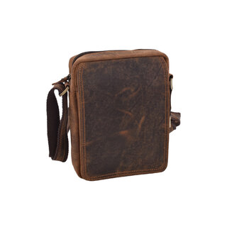 Pánské kožené crossbody tmavěhnědý hunter V 250586