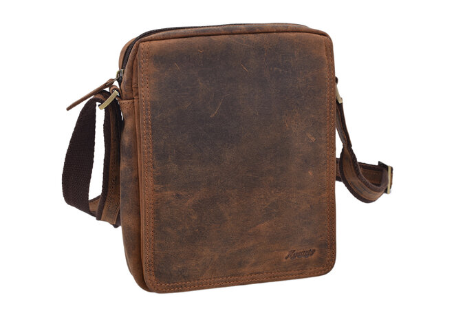 Pánské kožené crossbody tmavěhnědý hunter V 250589